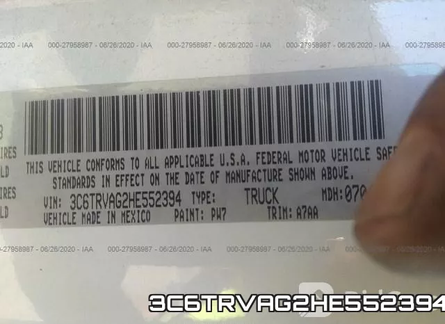 3C6TRVAG2HE552394 фото 10