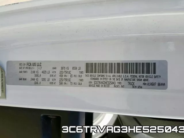 3C6TRVAG3HE525043 фото 2