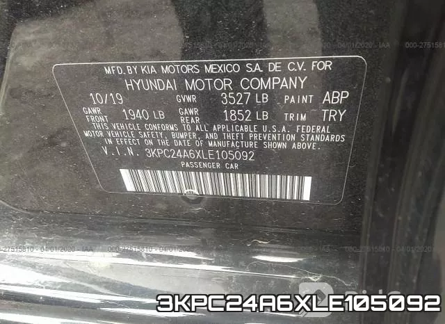 3KPC24A6XLE105092 фото 10
