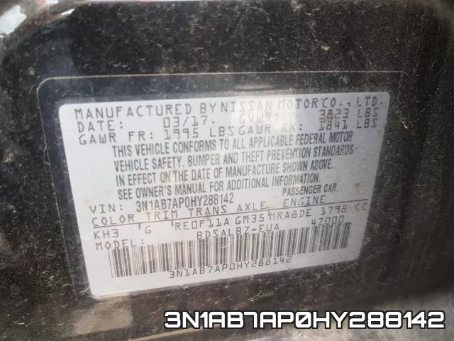 3N1AB7AP0HY288142 фото 2