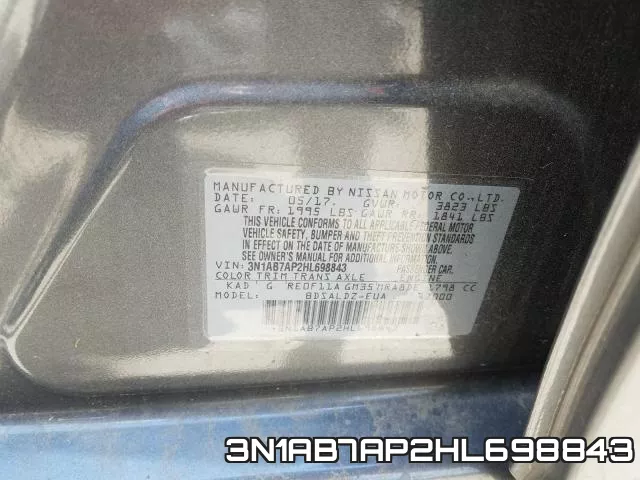 3N1AB7AP2HL698843 фото 2