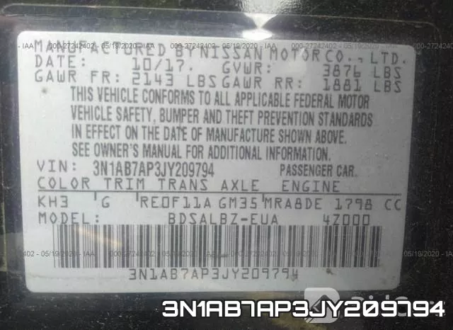 3N1AB7AP3JY209794 фото 10