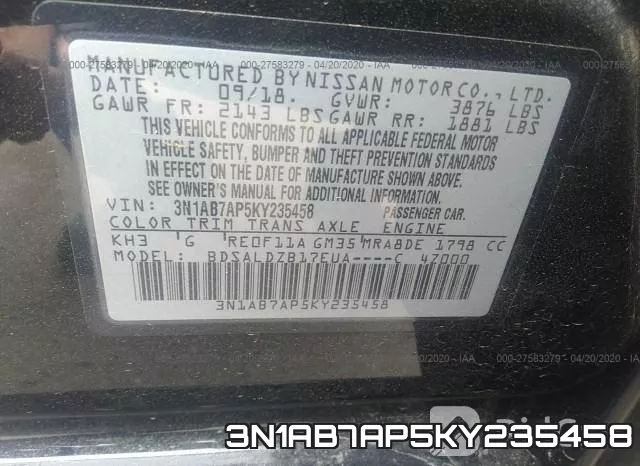 3N1AB7AP5KY235458 фото 10