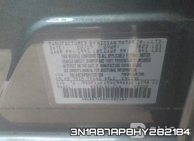 3N1AB7AP8HY282184 фото 10