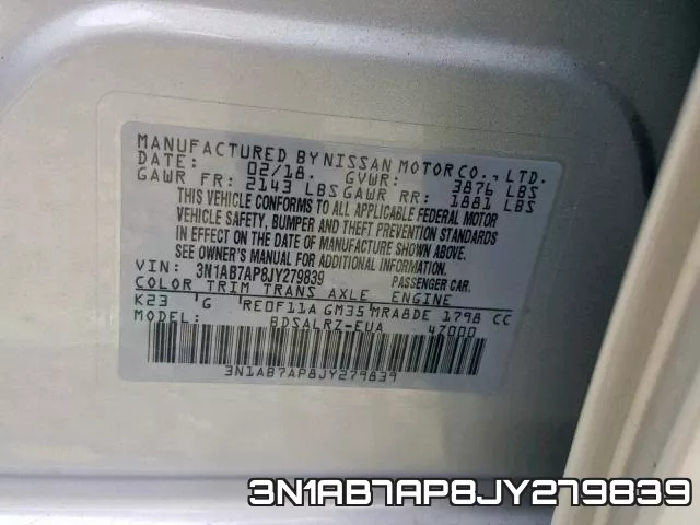 3N1AB7AP8JY279839 фото 2