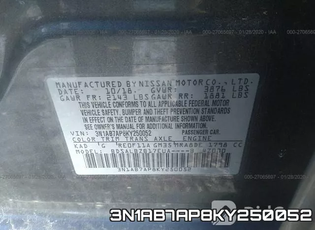 3N1AB7AP8KY250052 фото 10