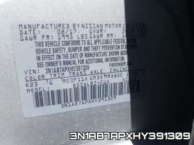 3N1AB7APXHY391309 фото 2