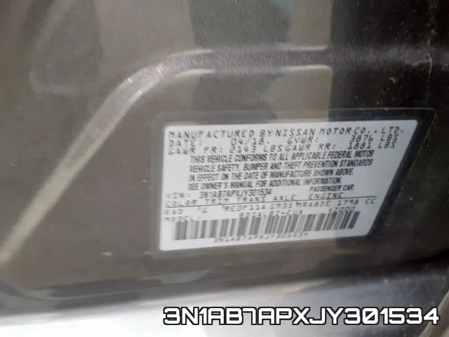 3N1AB7APXJY301534 фото 2