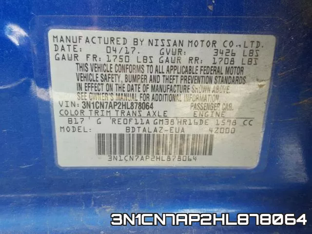 3N1CN7AP2HL878064 фото 2