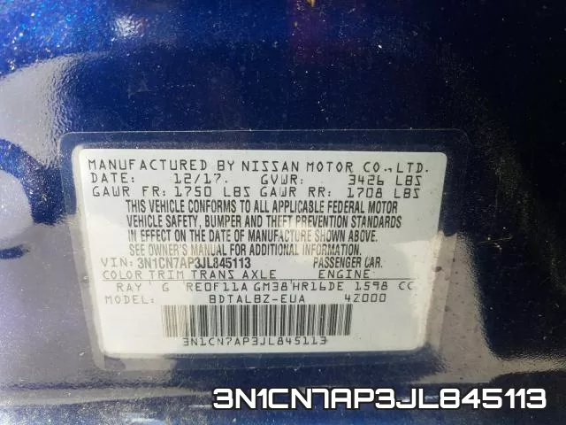 3N1CN7AP3JL845113 фото 2