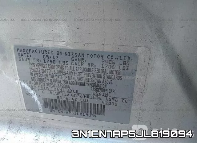 3N1CN7AP5JL819094 фото 10