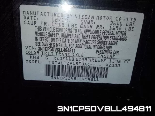 3N1CP5DV8LL494811 фото 2