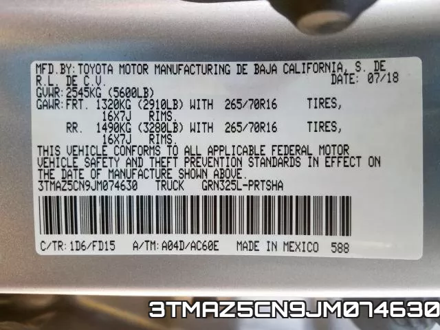 3TMAZ5CN9JM074630 фото 2