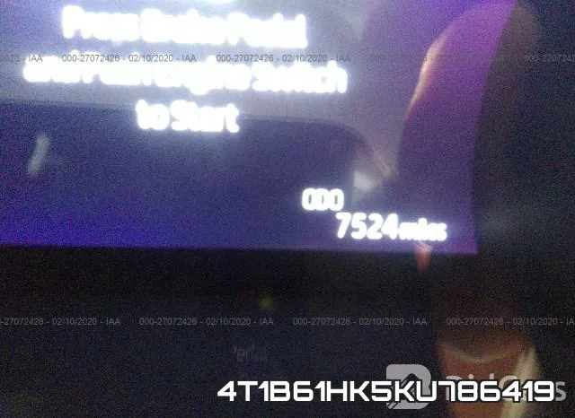 4T1B61HK5KU786419 фото 8