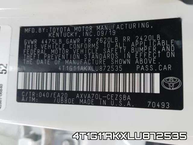 4T1G11AKXLU872535 фото 2