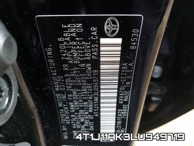 4T1J11AK3LU949719 фото 2
