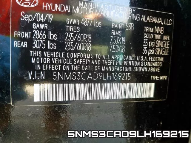 5NMS3CAD9LH169215 фото 2