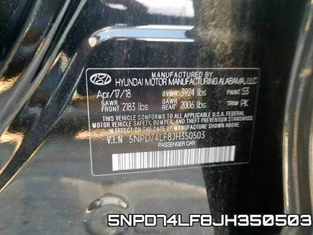 5NPD74LF8JH350503 фото 2