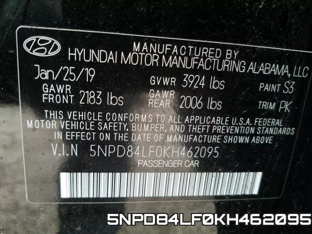 5NPD84LF0KH462095 фото 2