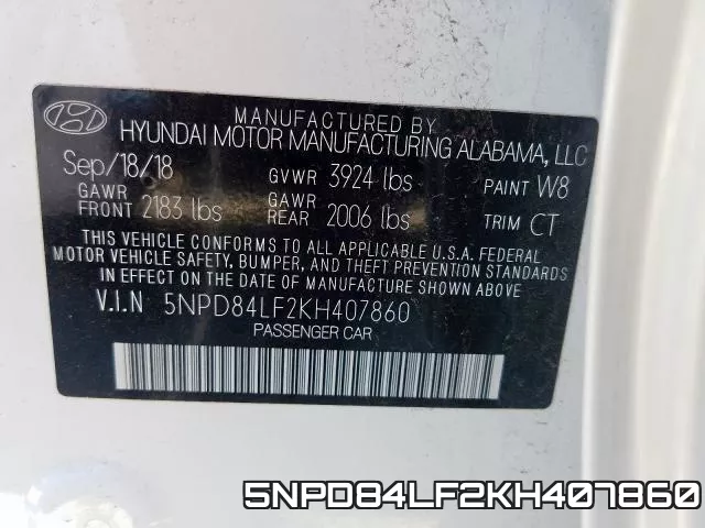 5NPD84LF2KH407860 фото 2
