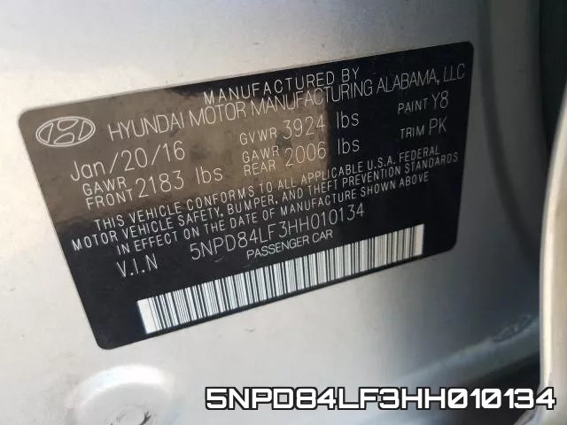 5NPD84LF3HH010134 фото 2