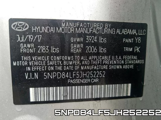 5NPD84LF5JH252252 фото 2
