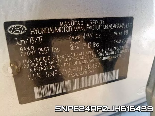 5NPE24AF0JH616439 фото 2