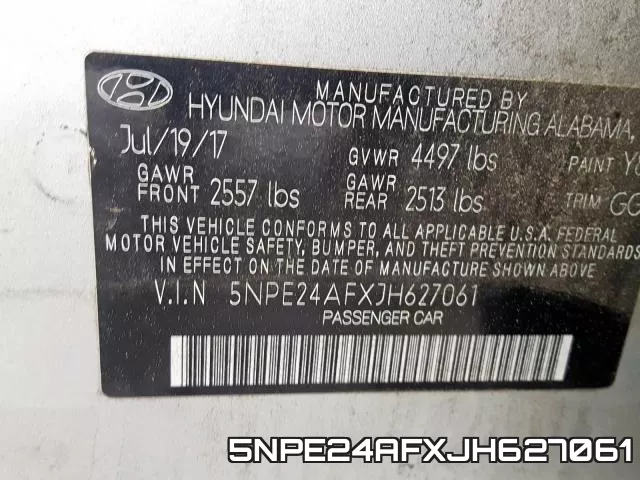 5NPE24AFXJH627061 фото 2