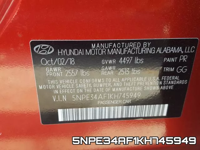 5NPE34AF1KH745949 фото 2