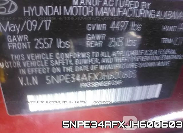 5NPE34AFXJH600603 фото 10