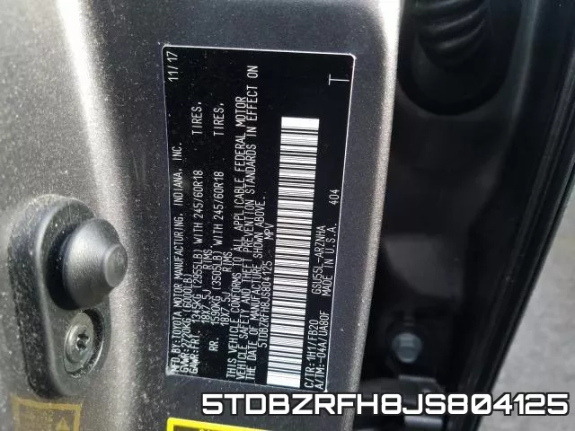 5TDBZRFH8JS804125 фото 2