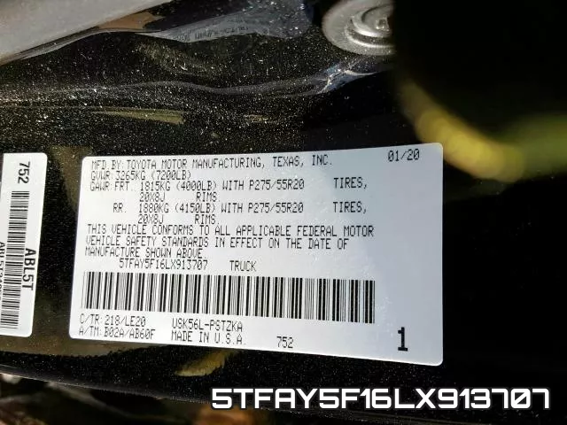 5TFAY5F16LX913707 фото 2
