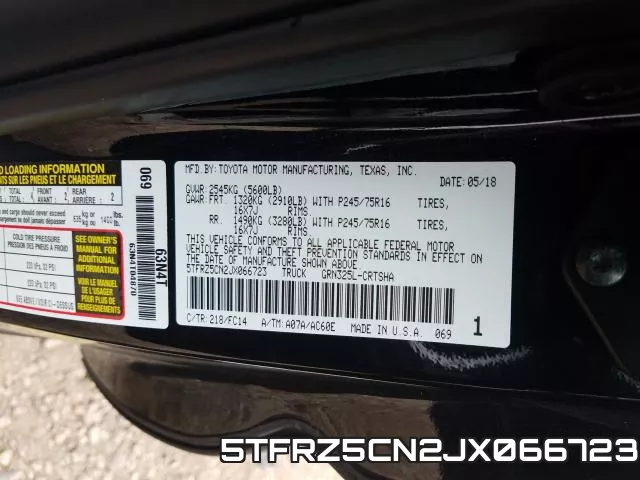 5TFRZ5CN2JX066723 фото 2