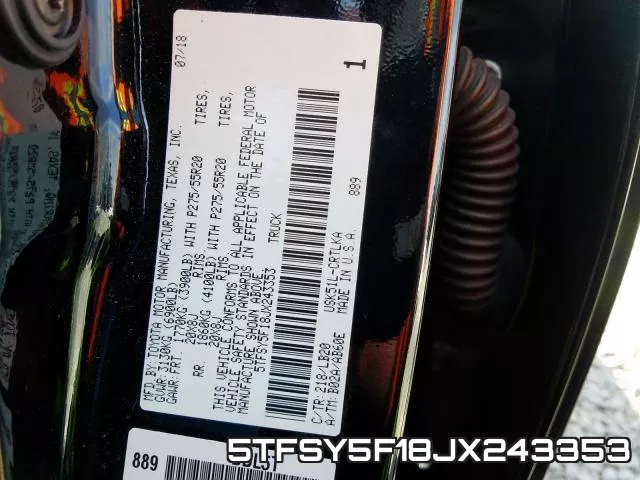 5TFSY5F18JX243353 фото 2