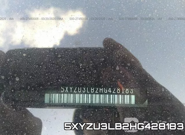 5XYZU3LB2HG428183 фото 10