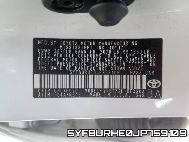 5YFBURHE0JP759109 фото 2