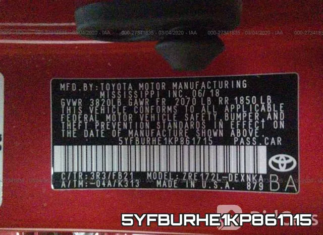 5YFBURHE1KP861715 фото 10