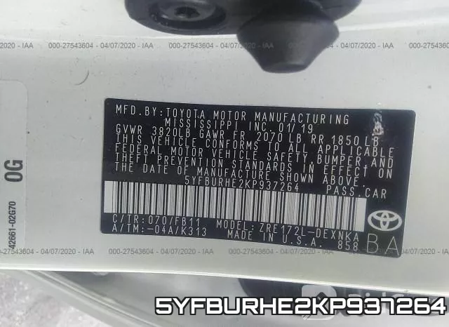 5YFBURHE2KP937264 фото 10