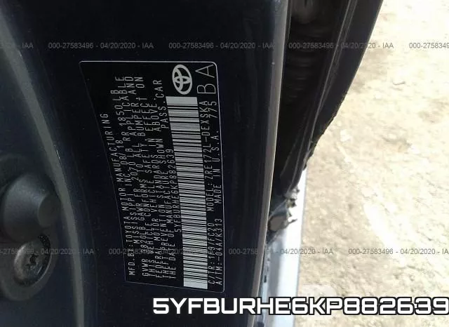 5YFBURHE6KP882639 фото 10