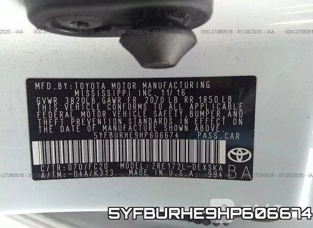 5YFBURHE9HP606674 фото 10