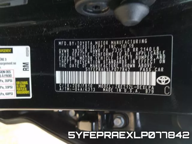 5YFEPRAEXLP077842 фото 2