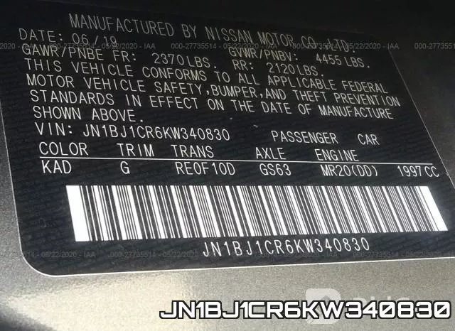 JN1BJ1CR6KW340830 фото 10