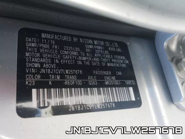 JN1BJ1CV7LW257678 фото 2