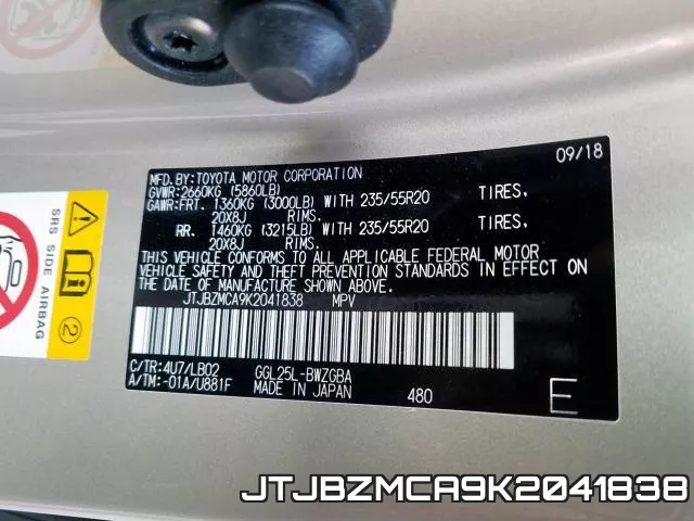 JTJBZMCA9K2041838 фото 2