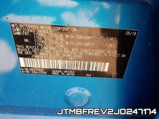 JTMBFREV2JD247174 фото 2