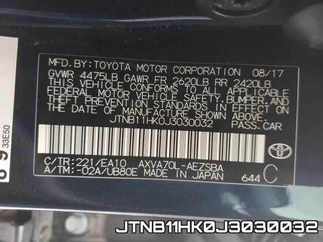 JTNB11HK0J3030032 фото 2