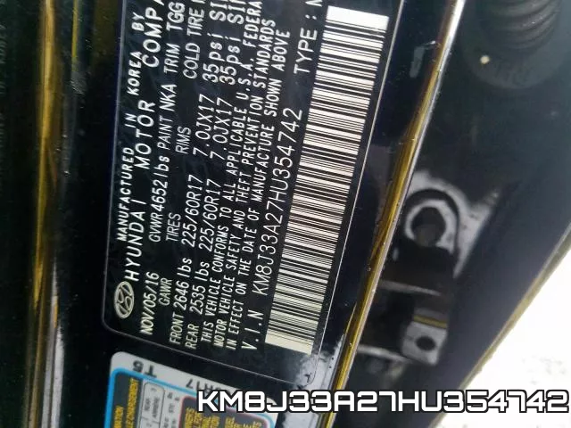 KM8J33A27HU354742 фото 2