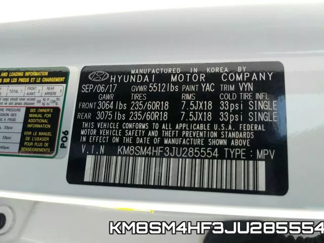 KM8SM4HF3JU285554 фото 2