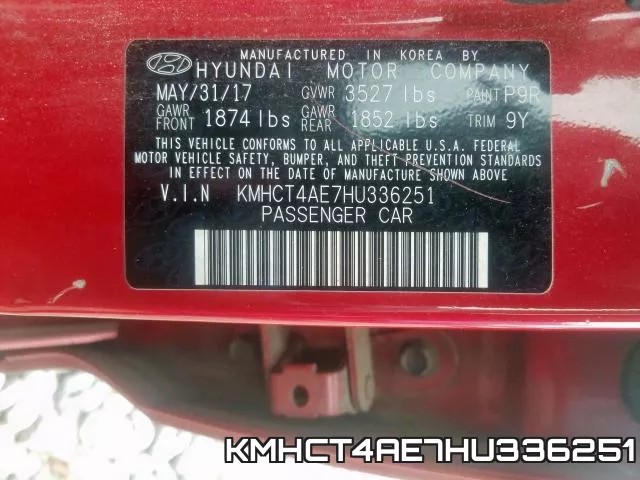 KMHCT4AE7HU336251 фото 2