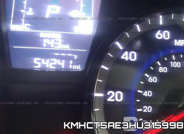KMHCT5AE3HU315998 фото 8